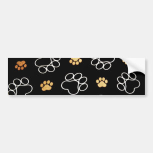 Dog Puppy Paw Prints Giften voor Hondenliefhebbers Bumpersticker