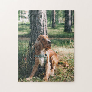 Dog Puzles Animal Pic Cute Sad Puppy Foto van een Legpuzzel