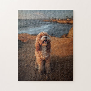 Dog Puzles Animal Pic Cute Sad Puppy Foto van een Legpuzzel