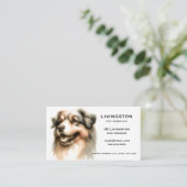 Dog QR Code Business Cards Visitekaartje (Staand voorkant)