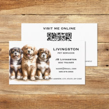 Dog QR Code Business Cards