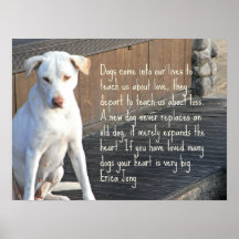 Dog Quote Poster - Erica Jong