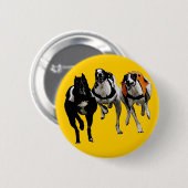 DOG RACE GREYHOUND RONDE BUTTON 5,7 CM (Voorkant /achterkant)