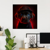 Dog Red Poster (Thuiskantoor)