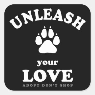 Dog Rescue - Laat je liefde los Vierkante Sticker