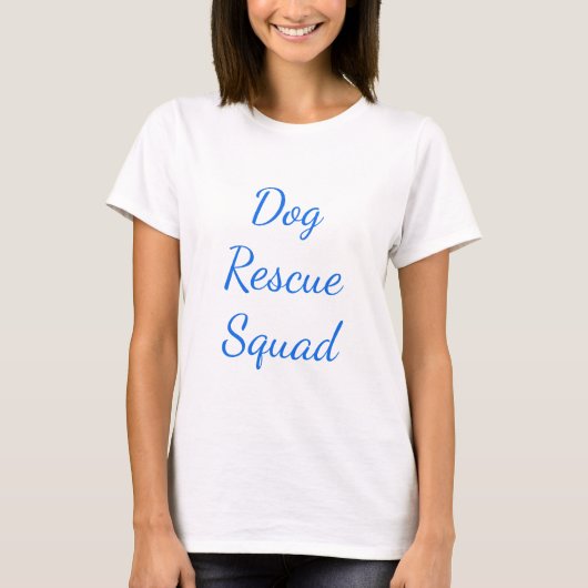 Dog Rescue Squad Team Custom Blauw Huisdier Ouder  T-shirt (Voorkant)