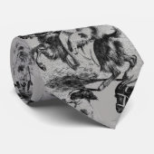 Dog Riding a Goat Stropdas (Opgerold)