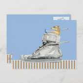 Dog Rijden van een Briefkaart met schoppen (Voorkant / Achterkant)