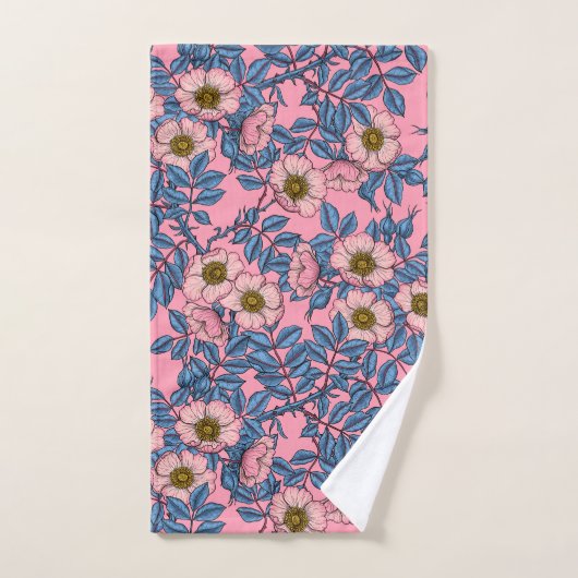 Dog roos patroon bad handdoek (Handdoek)