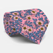 Dog roos patroon stropdas (Opgerold)