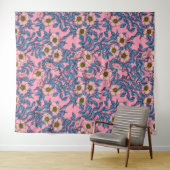 Dog roos patroon wandkleed (In Situ (horizontaal))