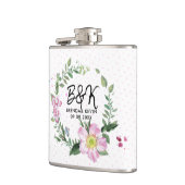 Dog Roos Waterverven krans Heupfles (Links)