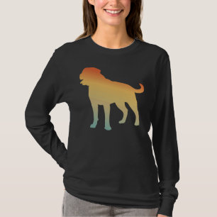 Dog Rottweiler Silhouet Masker Gezicht Hoesje T-shirt