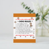 Dog Rules Briefkaart (Staand voorkant)