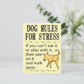 Dog Rules for Stress Briefkaart (Staand voorkant)