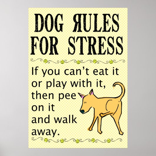 Dog Rules for Stress Poster (Voorkant)