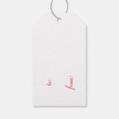 Dog Santa hat & Ice crystals Christmas Gift Label Cadeaulabel (Achterkant)