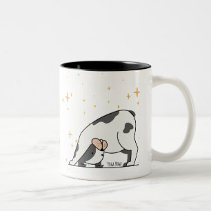 Dog - Schattigee yogahond voor Hondenliefhebber, y Tweekleurige Koffiemok