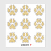 Dog schildert de trekkers van diersporen af sticker (Vel)