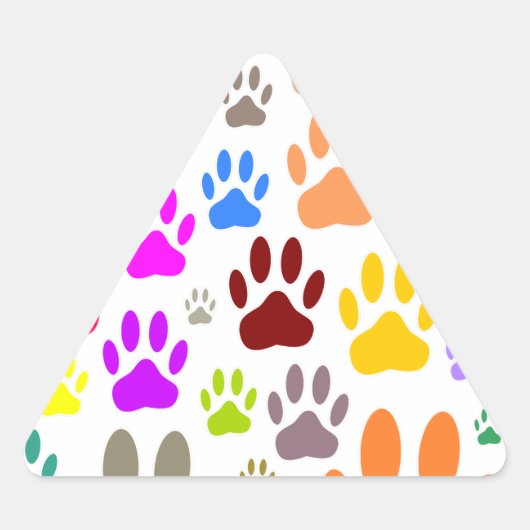 Dog schildert overal afdrukken driehoek sticker (Voorkant)
