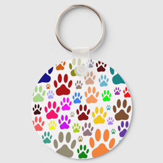 Dog schildert overal afdrukken sleutelhanger (Voorkant)