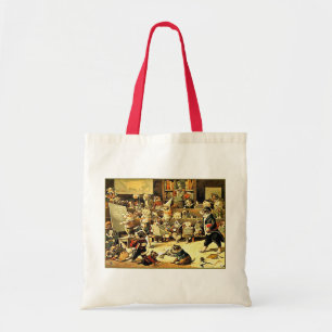 Dog School door Louis Wain Tote Bag