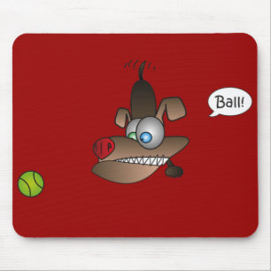 Dog Sees Ball Muismat