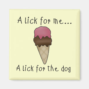 Dog Sharing Ice Cream Tshirts en Gifts Magneet