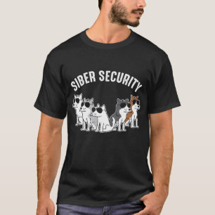 Dog Siberian Husky Siber Security T-shirt