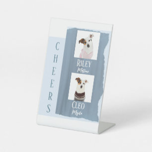 Dog Signature Cocktail Drink Wedding Reclamebord Met Voetstuk