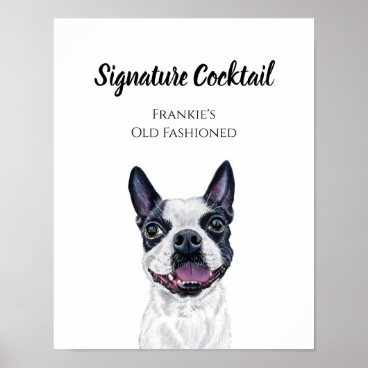Dog Signature Drink Sign Poster (Voorkant)