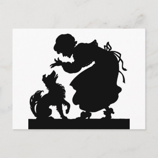 Dog Silhouette Briefkaart (Voorkant)