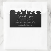 Dog Silhouette Groomer Dank u Rechthoekige Sticker (Tas)