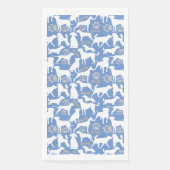 Dog silhouette Pattern.White.03 Lblue BG Servet (Voorkant)