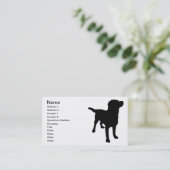 Dog Silhouette Visitekaartje (Staand voorkant)