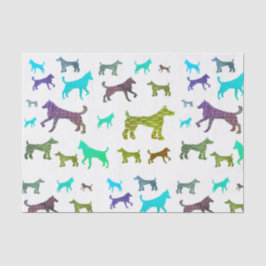 Dog Silhouette Weefpapier Tissuepapier