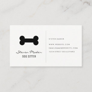 Dog Sitter   Dog Bone Icon Visitekaartje