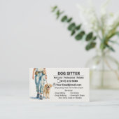 Dog Sitter Dog Walker Dog Walking Visitekaartje (Staand voorkant)
