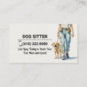 Dog Sitter Dog Walker Dog Walking Visitekaartje (Achterkant)
