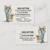 Dog Sitter Dog Walker Dog Walking Visitekaartje (Voorkant / Achterkant)