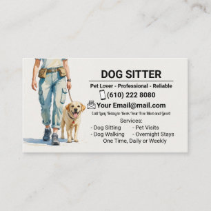 Dog Sitter Dog Walker Dog Walking Visitekaartje