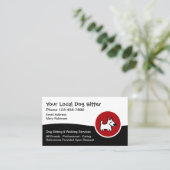 Dog Sitter Dog Walking Service Visitekaartje (Staand voorkant)