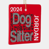 Dog Sitter Extraordinaire CUSTOM Keramisch Ornament (Rechts)