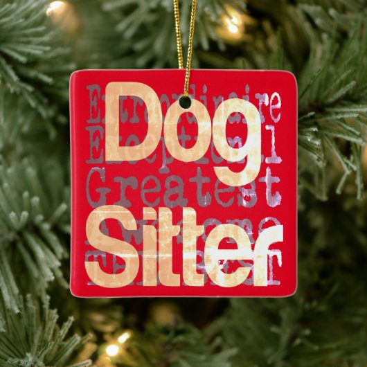 Dog Sitter Extraordinaire Keramisch Ornament (Boom)