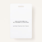 Dog Sitter Photo Pet Services Badge (Achterkant)