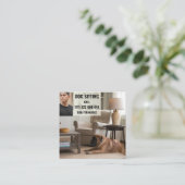 Dog Sitter Service Vierkante Visitekaartje (Staand voorkant)