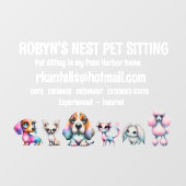 Dog Sitter Venster Cling Raamsticker (Vel)