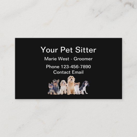 Dog Sitter Visitekaartjes (Voorkant)