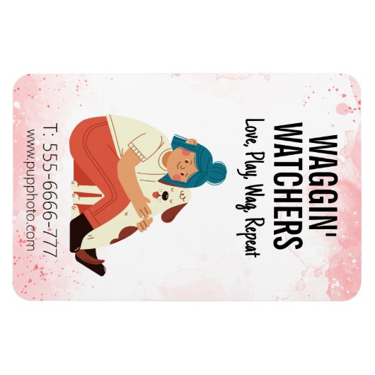 Dog Sitting Business Custom Magneet (Horizontaal)