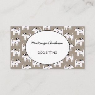 Dog Sitting Jack Russell Terrier Brown Paper Visitekaartje